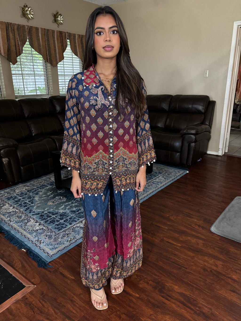 Red Boho Royale Co-Ord Set