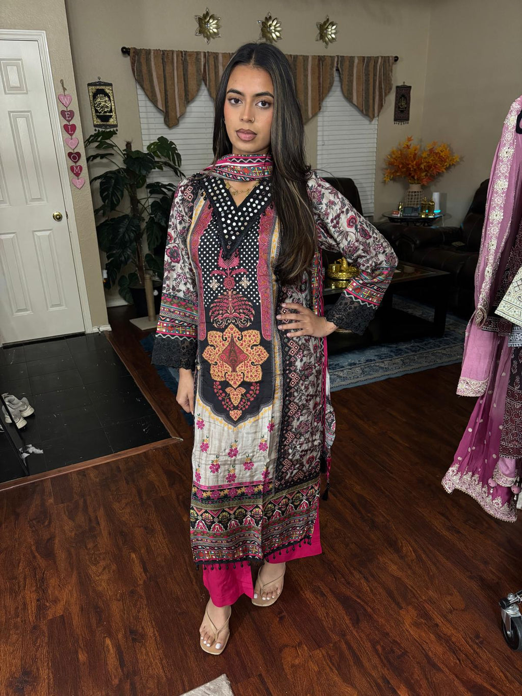 Multicolor Ethnic Digital Print Suit