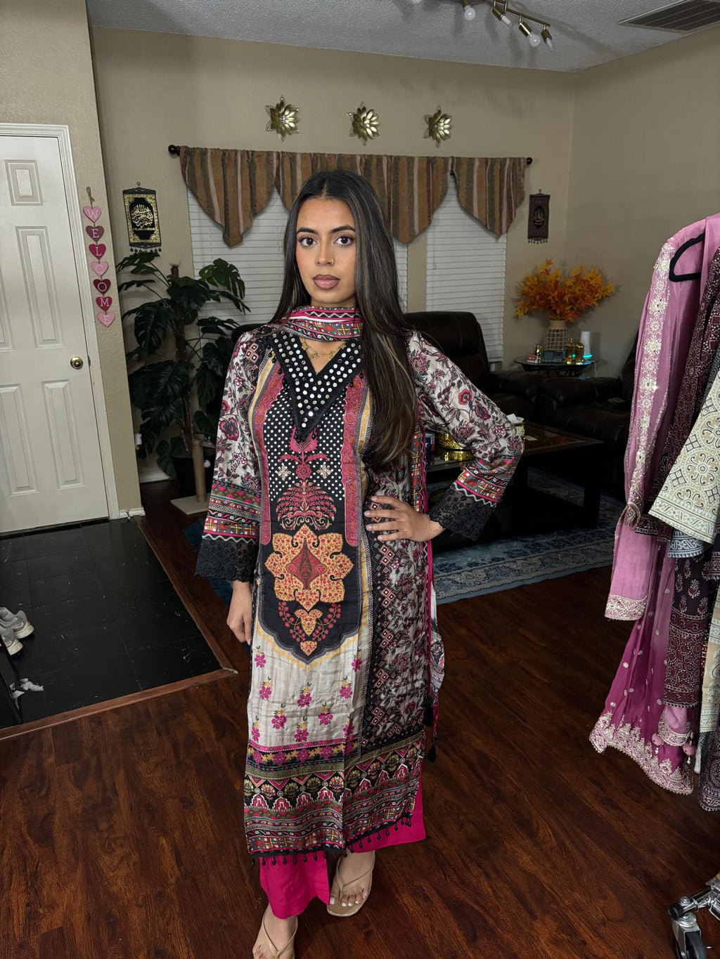 Multicolor Ethnic Digital Print Suit